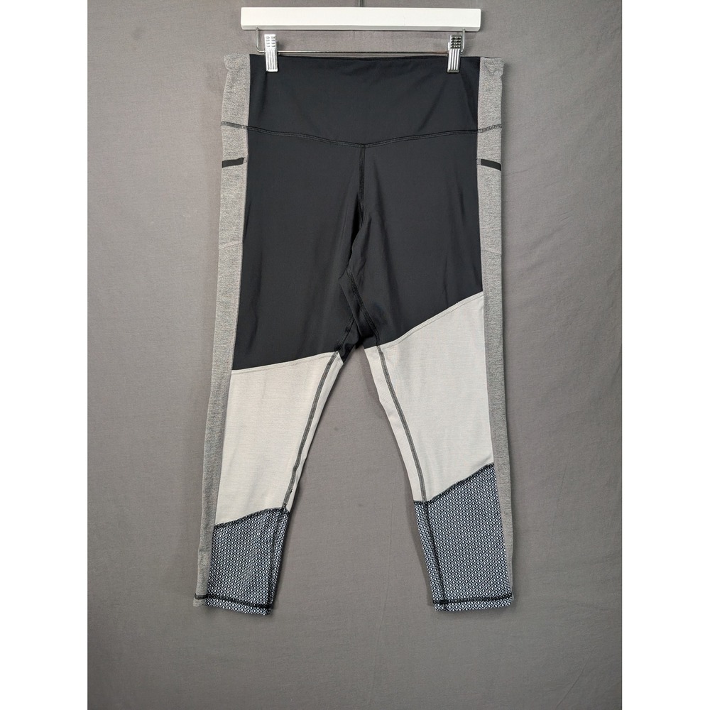 Champion C9 XXL Gray Black Colorblock Athletic Leggings B9689-AWZ Side Pockets